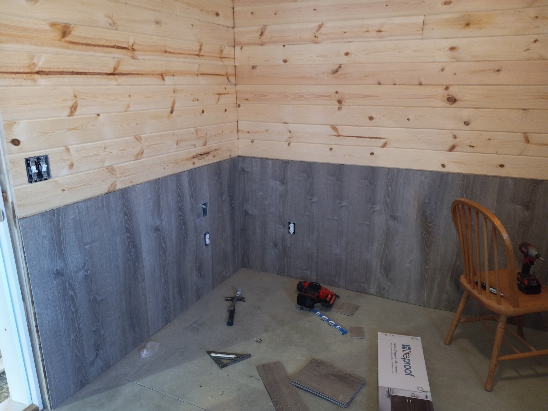 Interior wood paneling